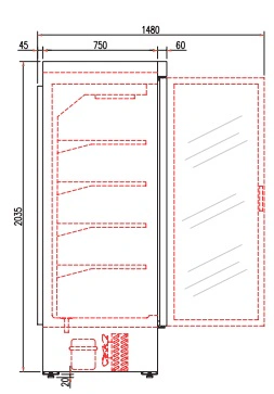 Armoire Gourmet Blanc 2 portes vitrees negative