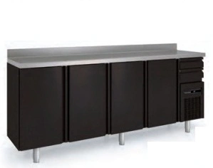 Arrière bar positif 4 portes et 2 tiroirs neutres 684 L