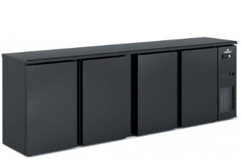 Arrière-bar positif 4 portes pleines battantes 650 L