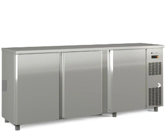 Arrière-bar positif 3 portes pleines battantes 490 L