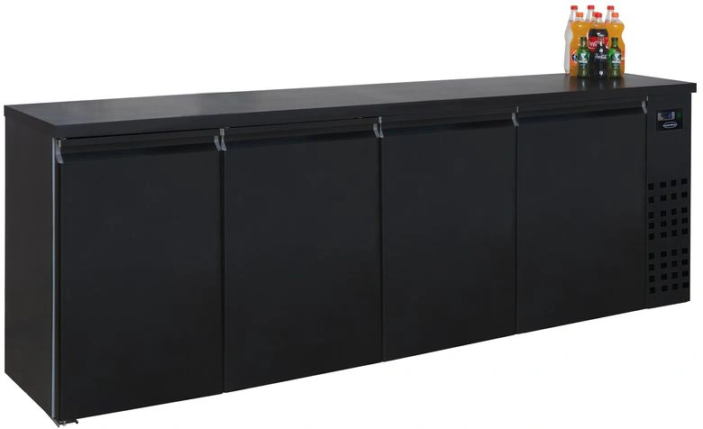 ARRIÈRE BAR RÉFRIGÉRÉE NOIR 4 PORTES