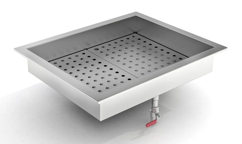 BAC À GLACE PILÉE INTÉGRÉ 2/1 GN