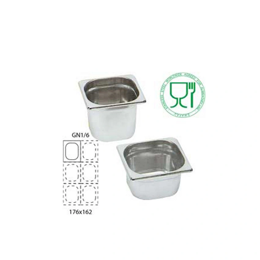 Bac Gastronorme Inox GN 1/6 Prof. 65 mm