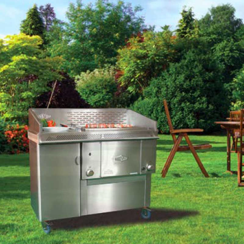 Barbecue à gaz professionnel compact inox