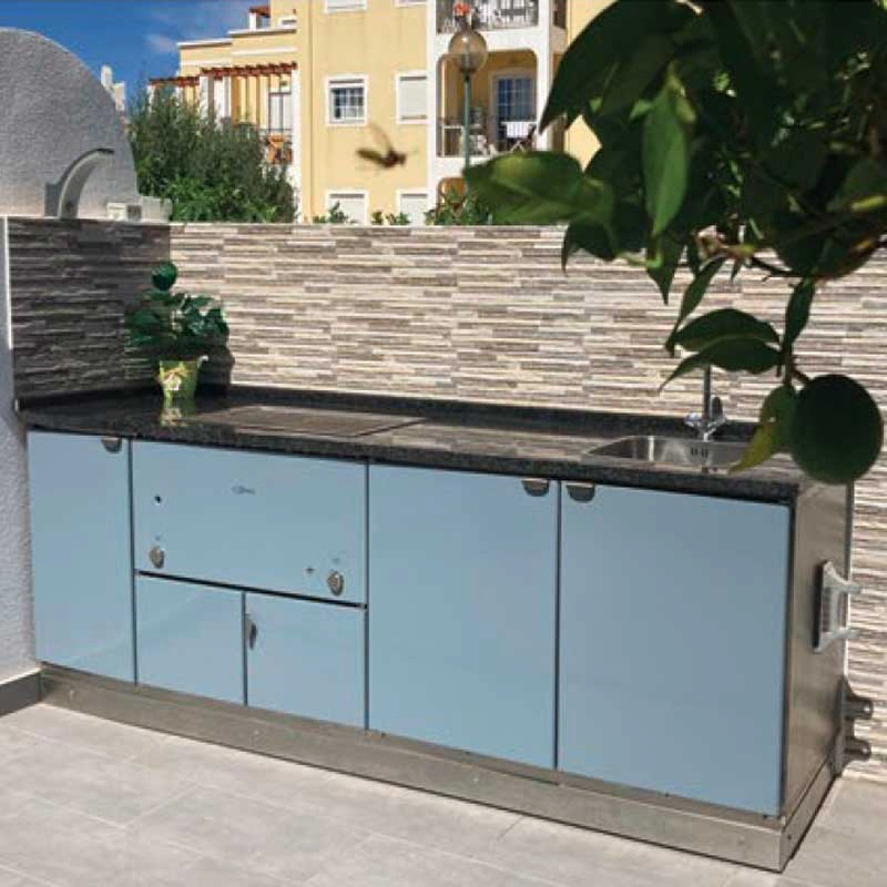 Barbecue à gaz professionnel compact inox