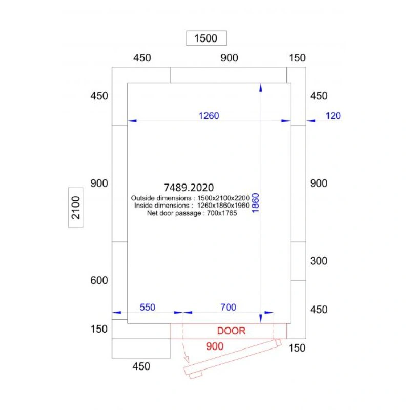 Chambre Froide Positive/Négative - Capacité 4.6 m³