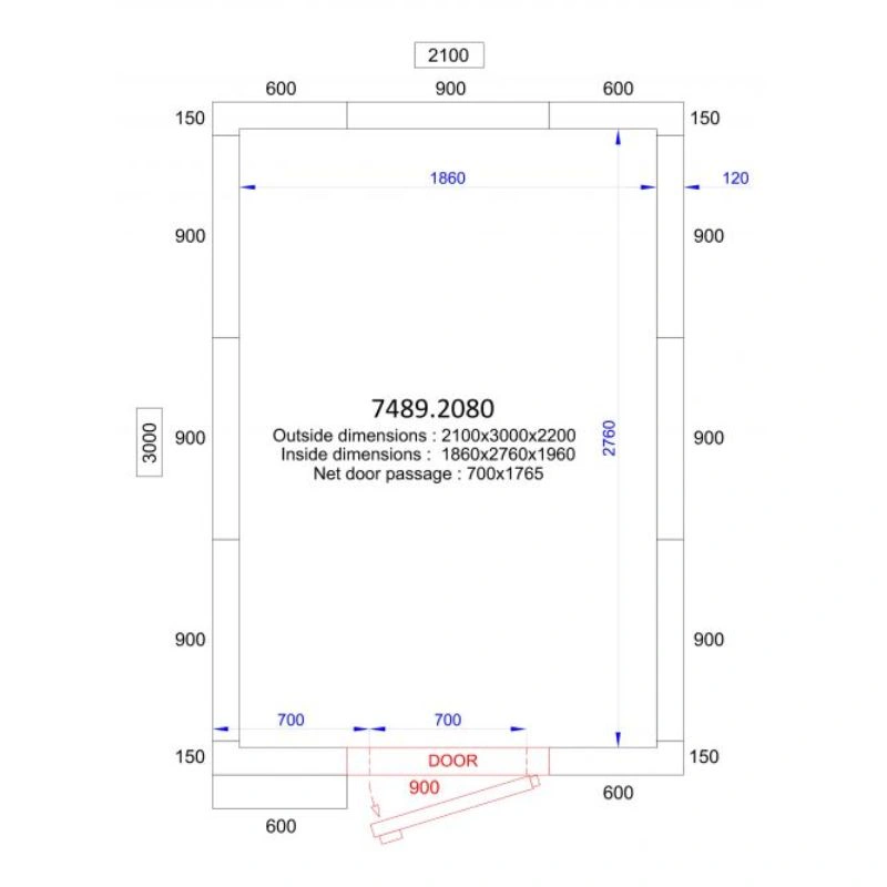 Chambre Froide Positive/Négative - Capacité 10.1 m³