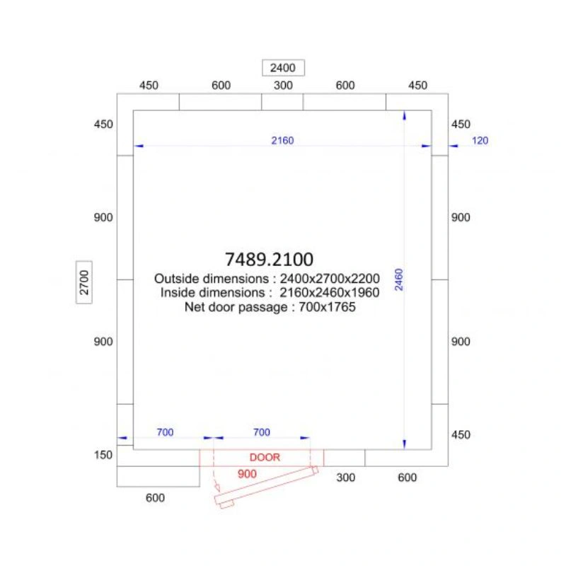 Chambre Froide Positive/Négative - Capacité 10.4 m³