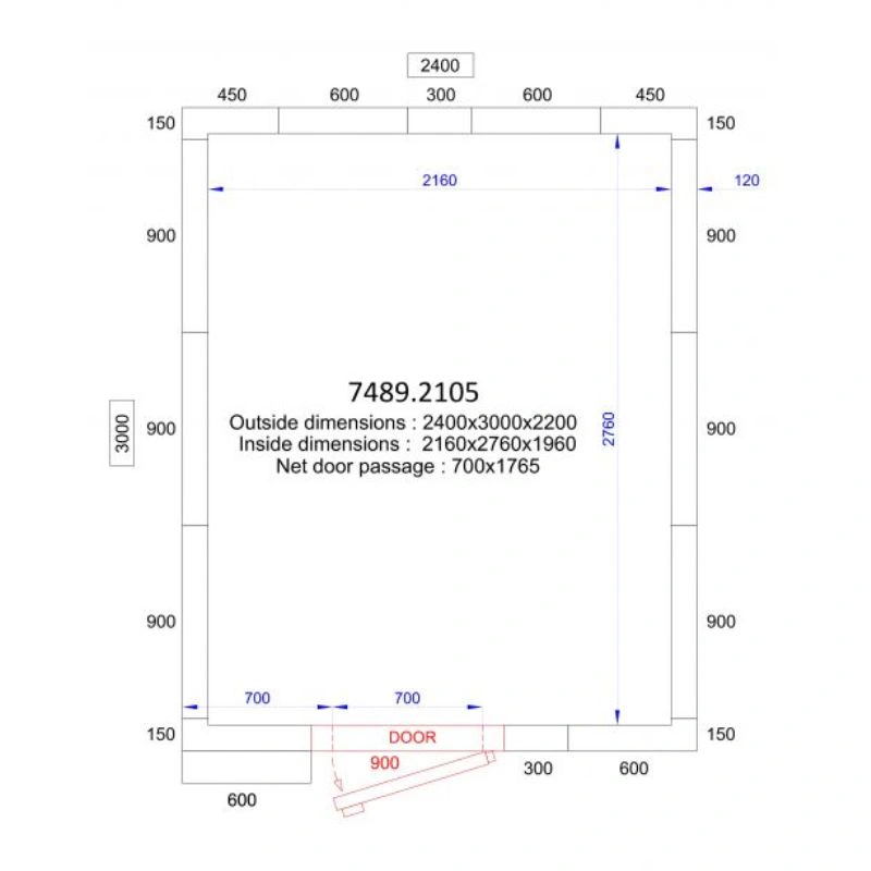 Chambre Froide Positive/Négative - Capacité 11.7 m³