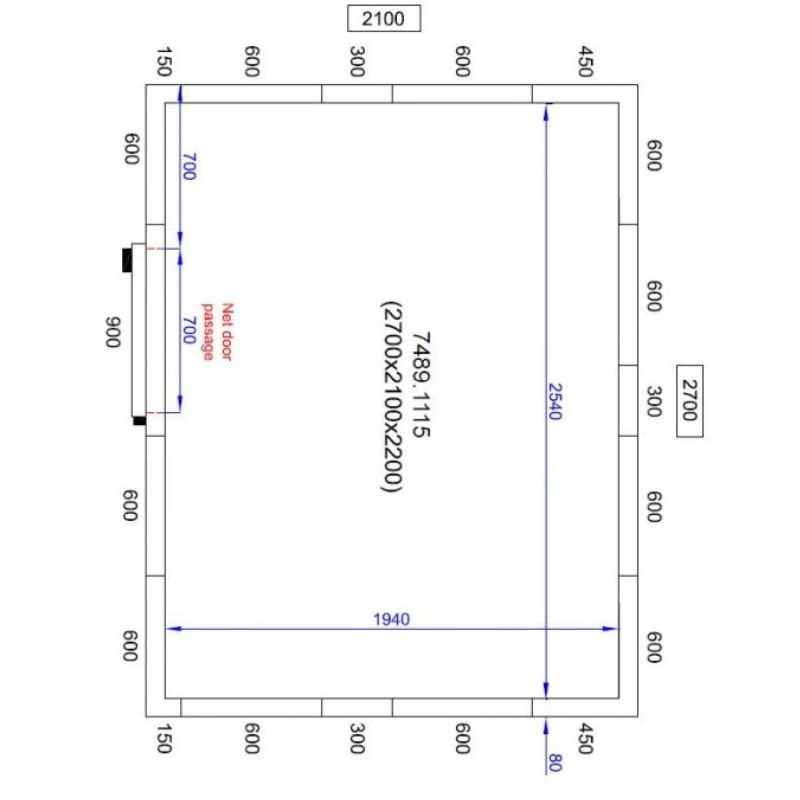 Chambre Froide Positive/Négative - Capacité 10.1 m³