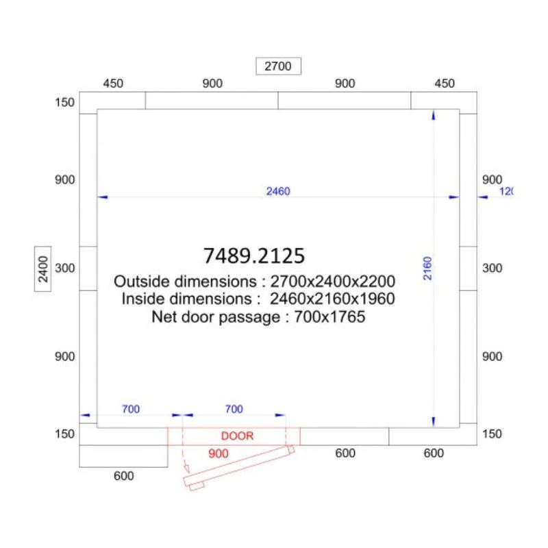 Chambre Froide Positive/Négative - Capacité 10.4 m³