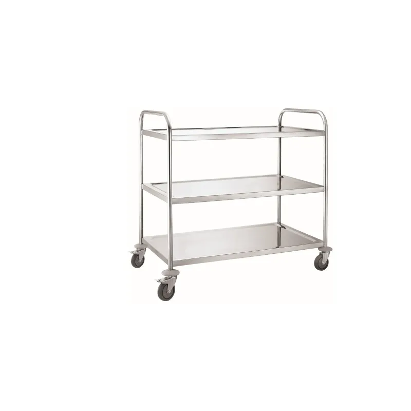 CHARIOT DE SERVICE 3 NIVEAUX EN INOX