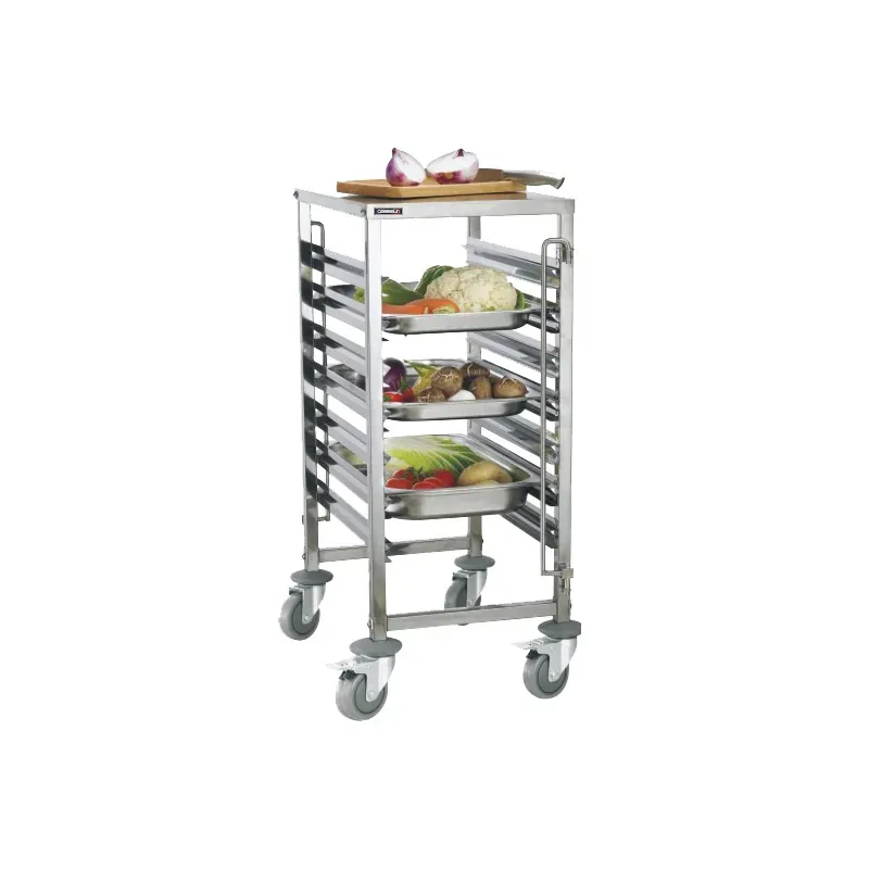 Chariot glissières avec table 7 niveaux GN 1/1