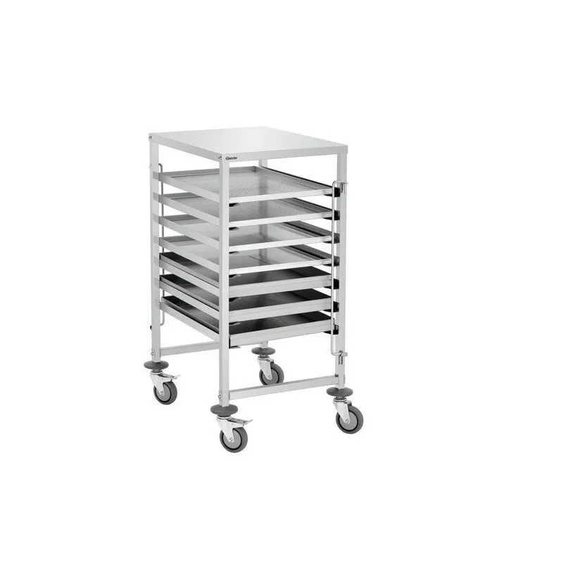 Chariot glissières avec table 7 niveaux GN 600/400