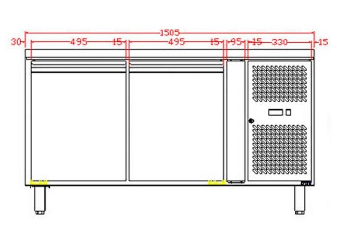 Comptoir de boulangerie Positif - 2 Portes