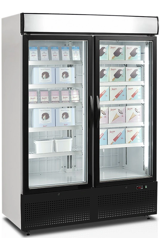 Congélateur vitré à 2 portes - 930L