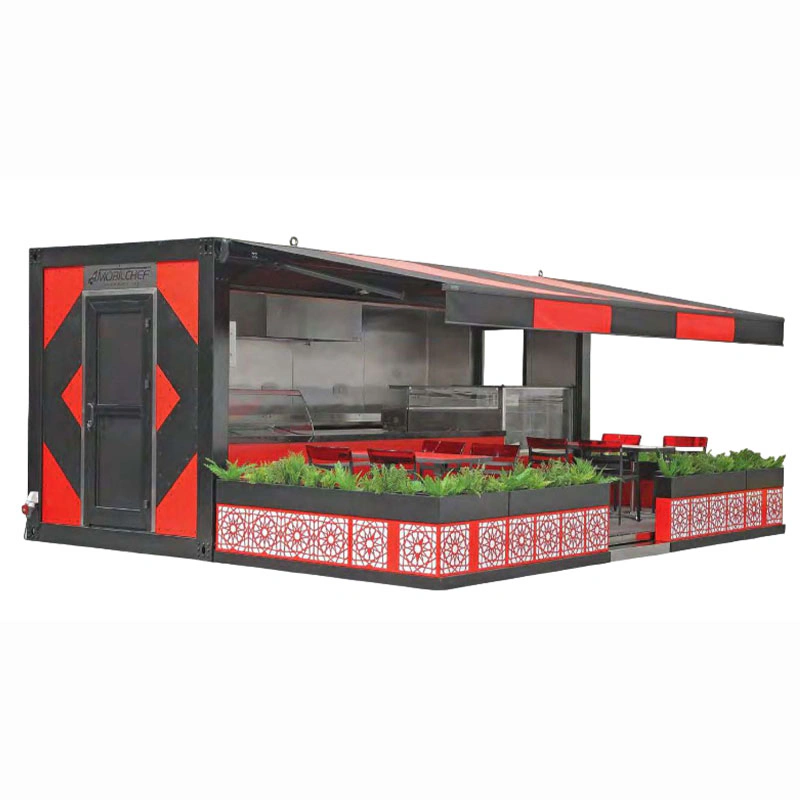 Container restaurant avec terrasse