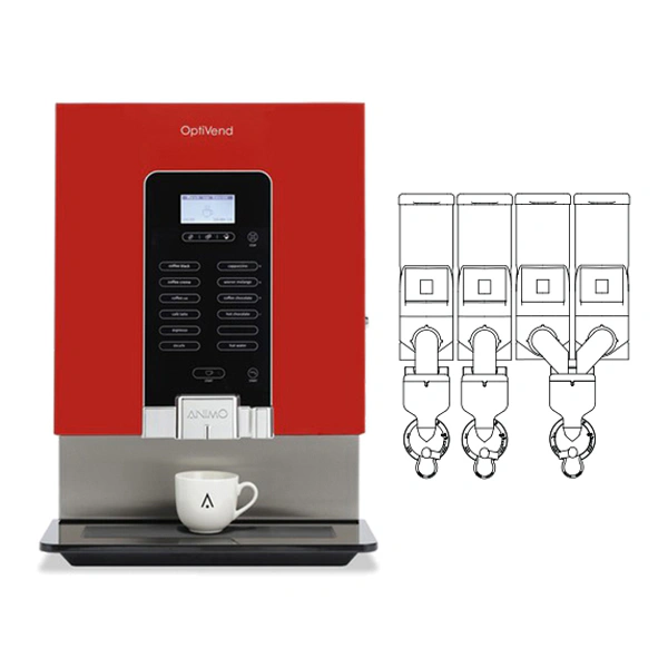 Distributeur café 4 bacs 9.2 L OPTIVEND ANIMO