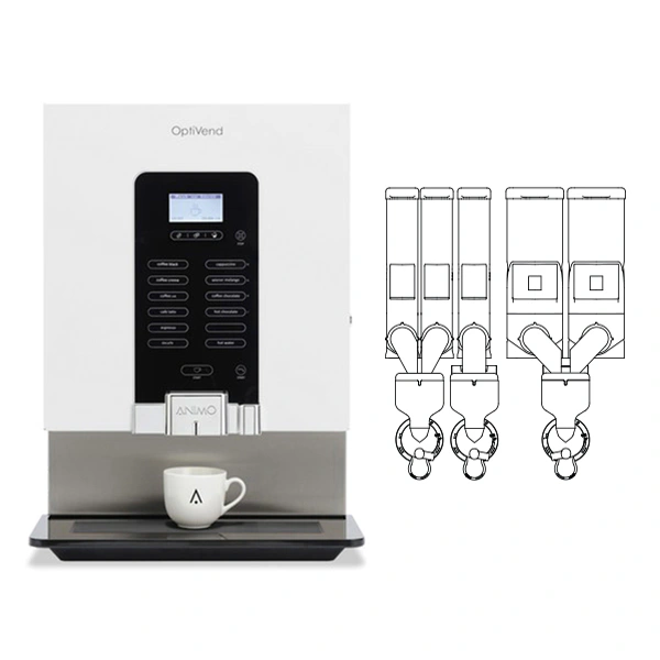 Distributeur café 5 bacs 8.2 L OPTIVEND ANIMO