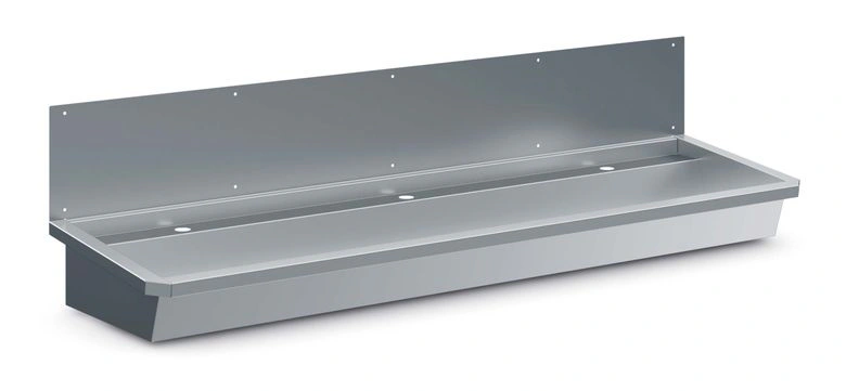 ÉVIER INOX 1 ROBINET 1800MM BOUCHON DE VIDANGE ET COUVERCLE ANTI-ÉCLABOUSSURES INCLUS