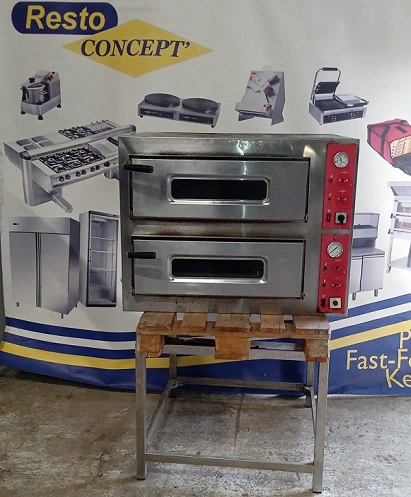 four a pizza électrique 4x2 pizzas 2 chambres
