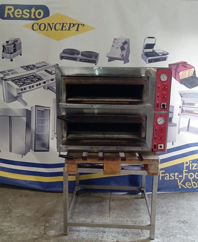 four a pizza électrique 4x2 pizzas 2 chambres