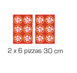 Four à pizza gamme TEKNO 2 chambres 12 pizzas