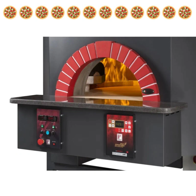 Four à pizza rotatif gaz et bois 12 pizzas