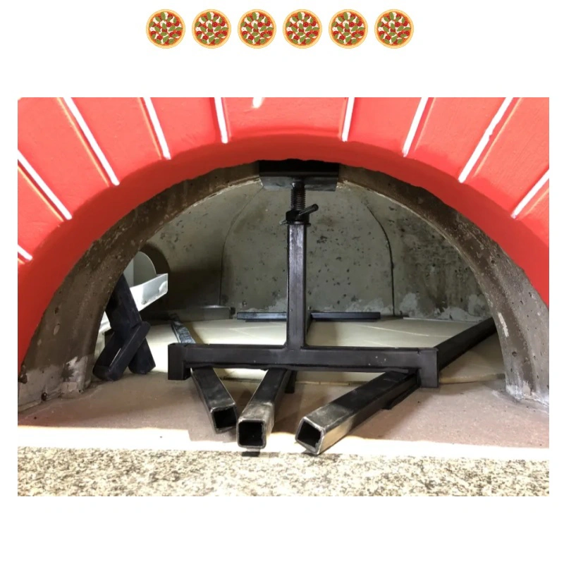Four à pizza rotatif gaz et bois 6 pizzas
