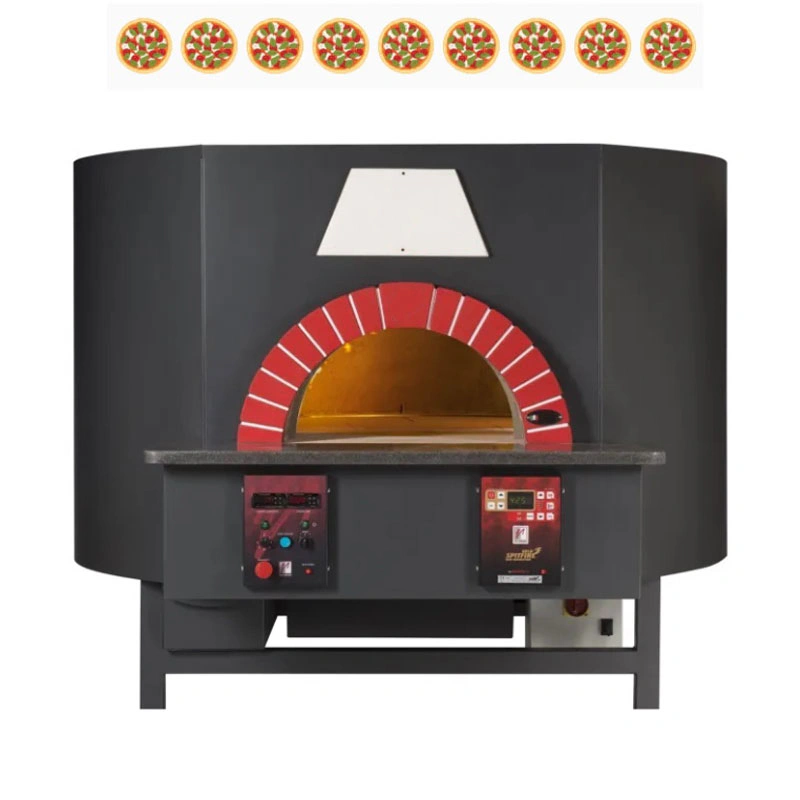 Four à pizza rotatif mixte Bois et Gaz 9 pizzas