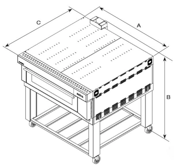 Four a sole modulaire 6plaques 600x400mm, ED