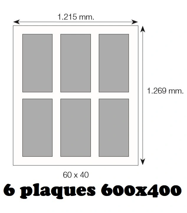 Four a sole modulaire 6plaques 600x400mm, ED