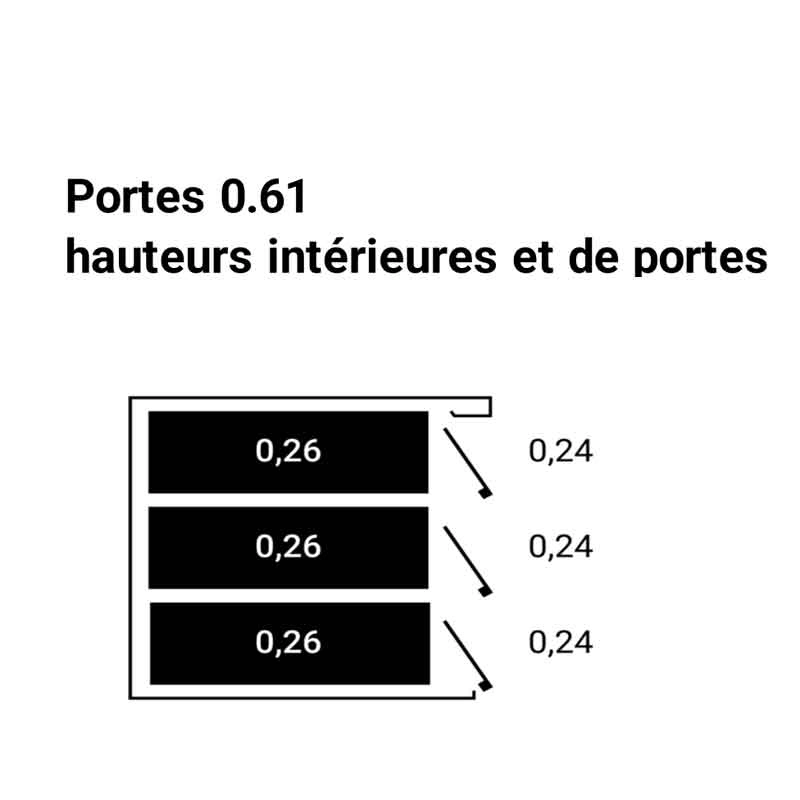 Four Anelar 3 étages 4 chambres hauteur 260 mm