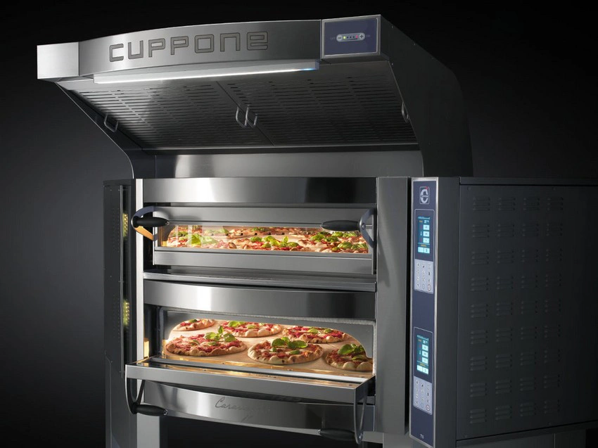 Four angulaire electrique 2 chambres 16 pizzas