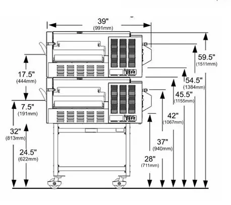 Four Convoyeur Gaz 1100 Series Impinger® Double