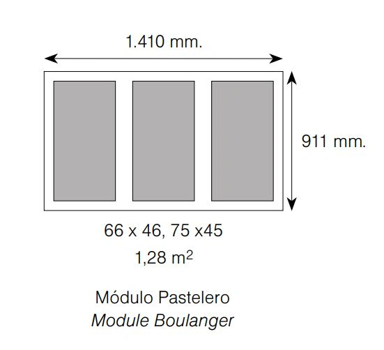 Four électrique 3 plaques 760x460mm