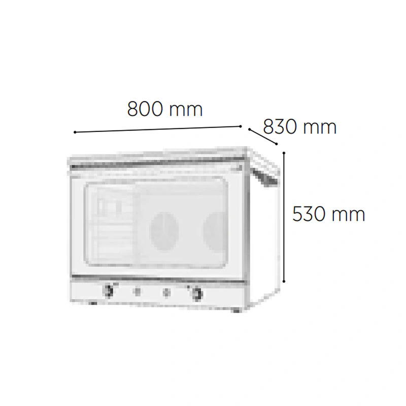 Four manuel à double ventilateur 4 niveaux