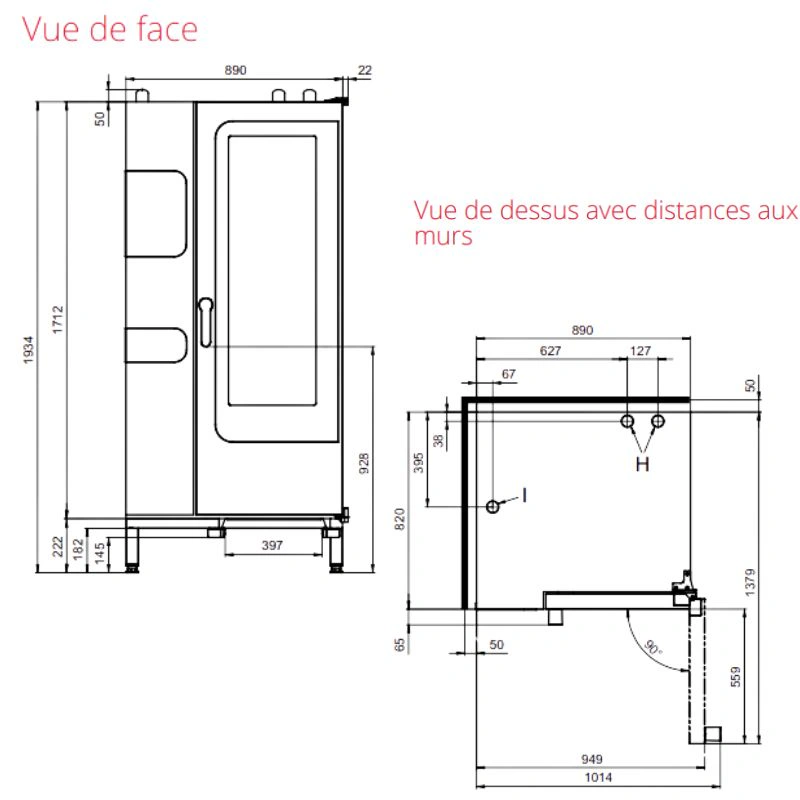 Four mixte Gaz Maxx Pro easyTouch – 20 niveaux GN 1/1 avec injection