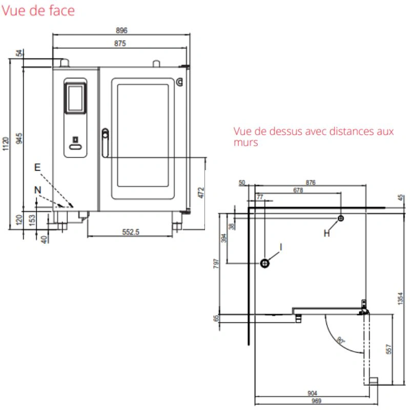 Four mixte Électrique Maxx easyTouch – 10+1 niveaux GN 1/1 avec injection