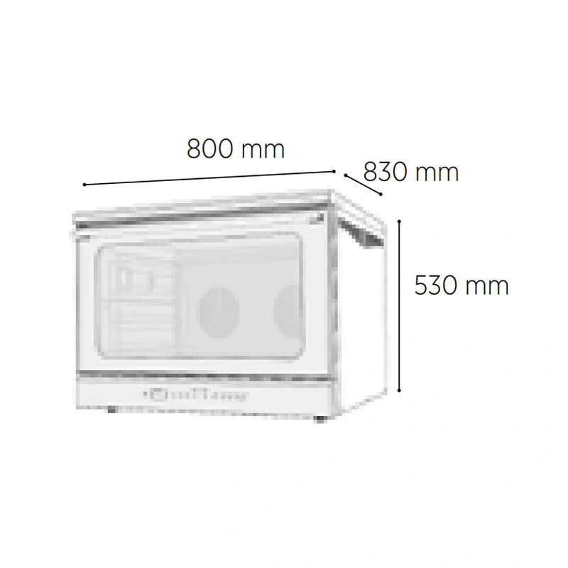 Four numérique à double ventilateur 4 niveaux