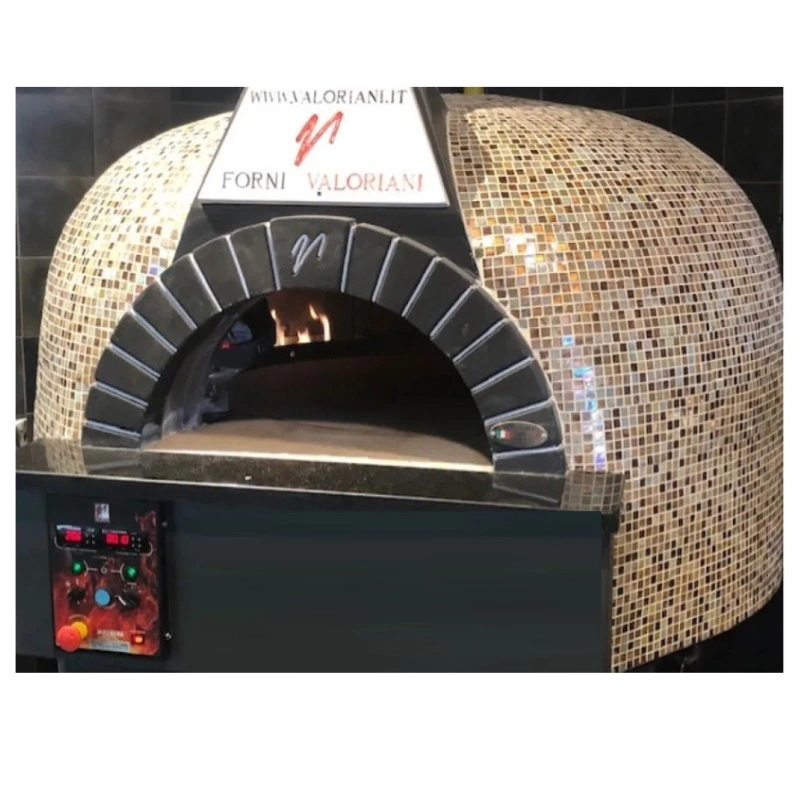 Four rotatif à Bois 9 pizzas finition coupole Blanc