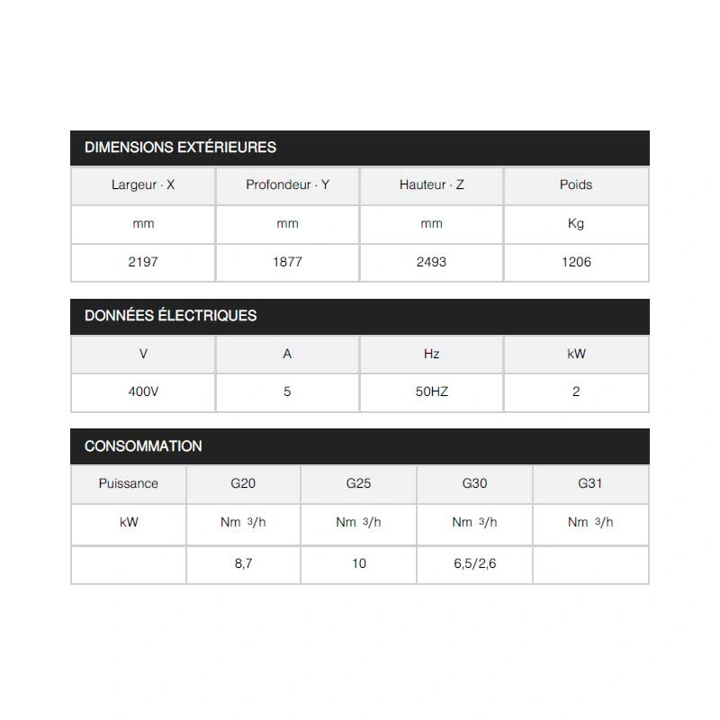 Four rotatif gaz BR FRONT-G20 – performance pro