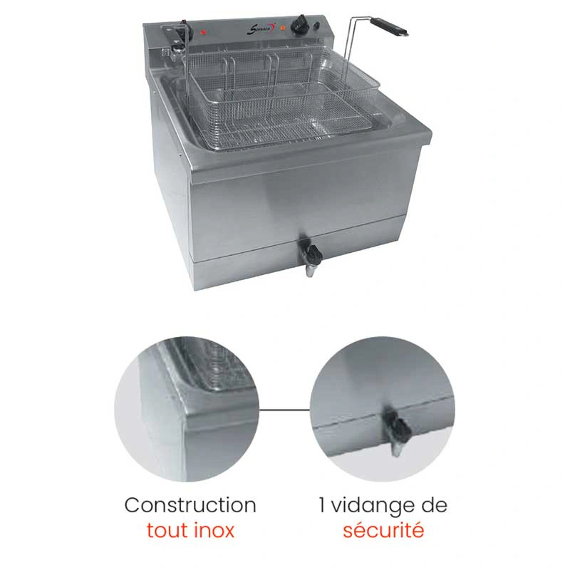 Friteuse à beignets électrique 18 Litres