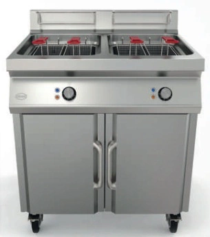 Friteuse electrique double a systeme filtrage