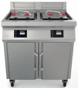Friteuse electrique double avec systeme filtrage