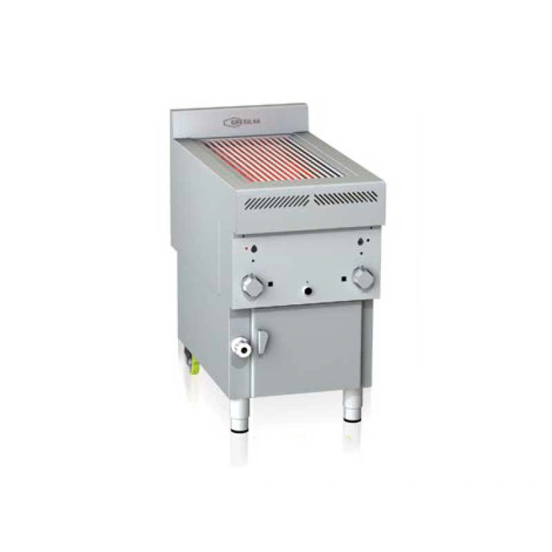 Gril professionnel à gaz inox compact et efficace
