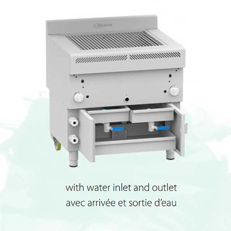 Gril professionnel à gaz inox grande capacité