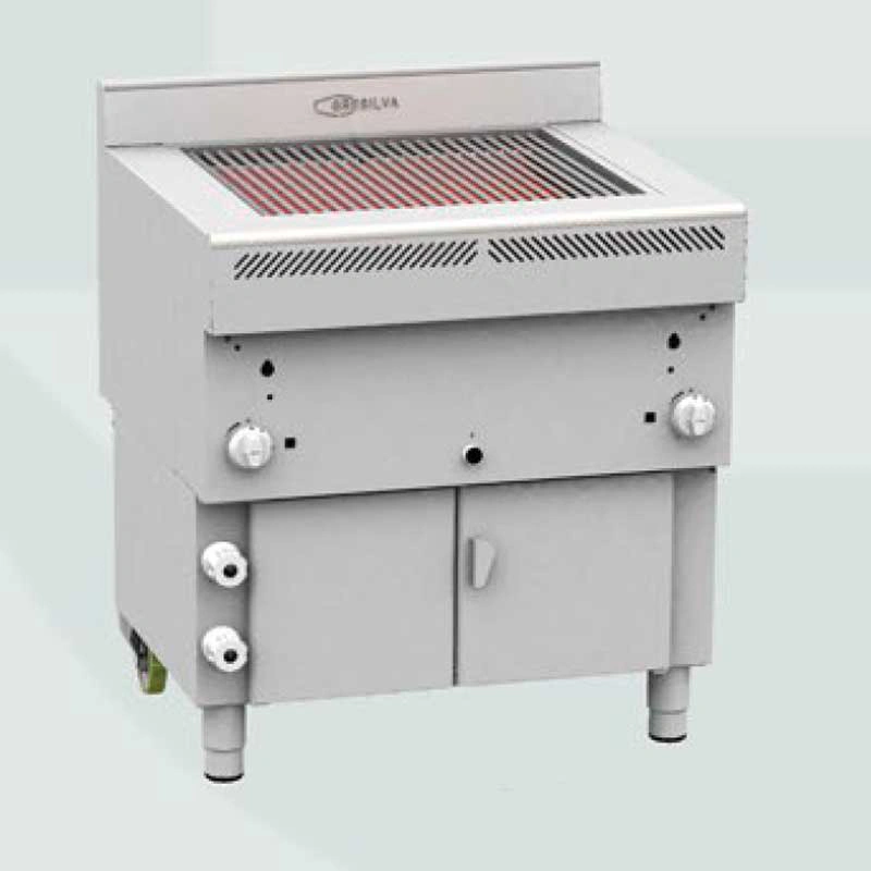 Gril professionnel à gaz inox grande surface