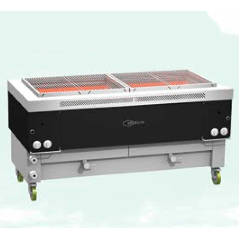 Gril professionnel à gaz inox quadruple module
