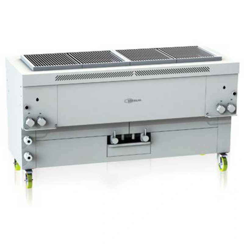 Gril professionnel à gaz inox triple module